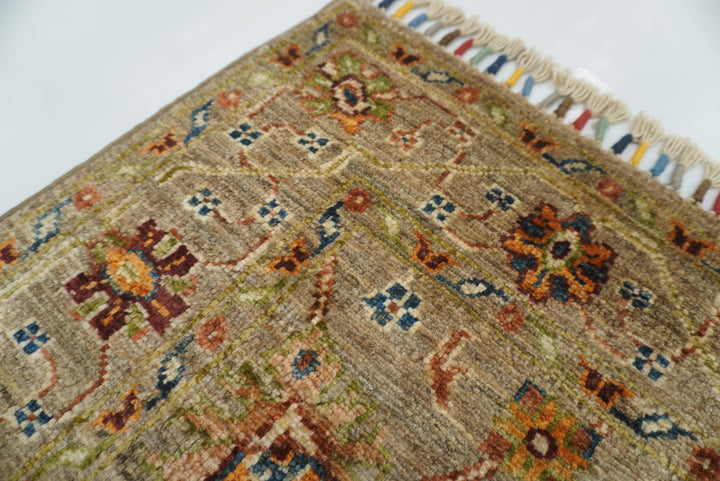 3x4 Brown Waziri Afghan Hand knotted Oriental Rug - Yildiz Rugs