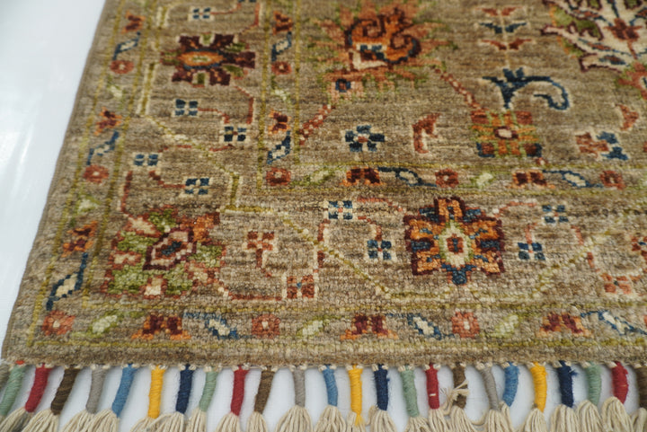 3x4 Brown Waziri Afghan Hand knotted Oriental Rug - Yildiz Rugs