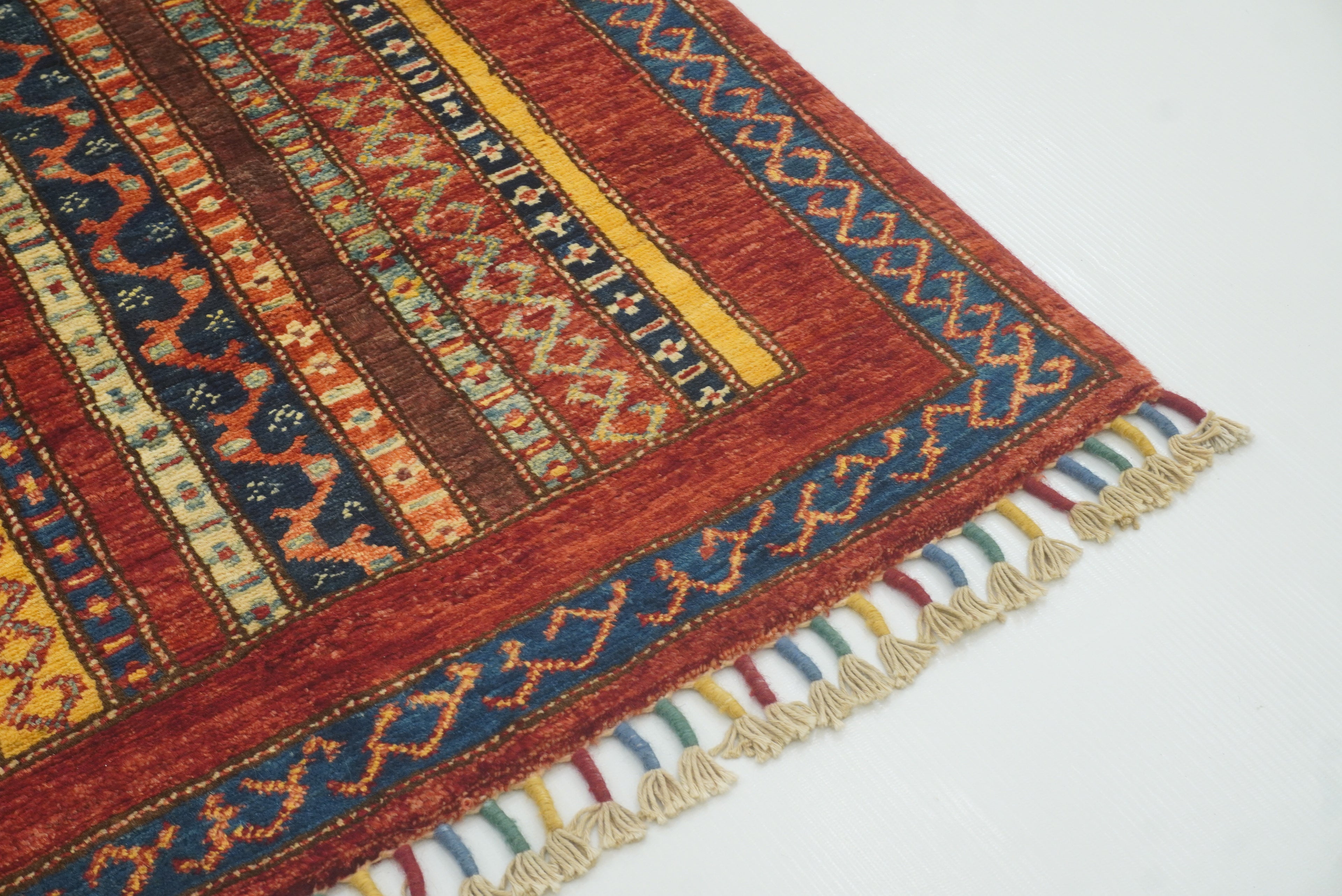 3x4 Red Turkish Style Hand knotted Wool Rug - Yildiz Rugs