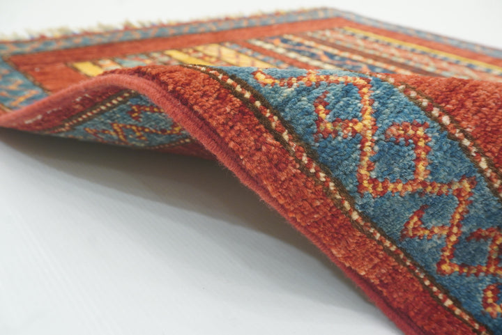 3x4 Red Turkish Style Hand knotted Wool Rug - Yildiz Rugs