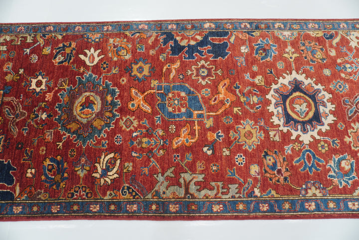 10 ft Red Bidjar Afghan Hand Knotted Oriental Runner Rug - Yildiz Rugs