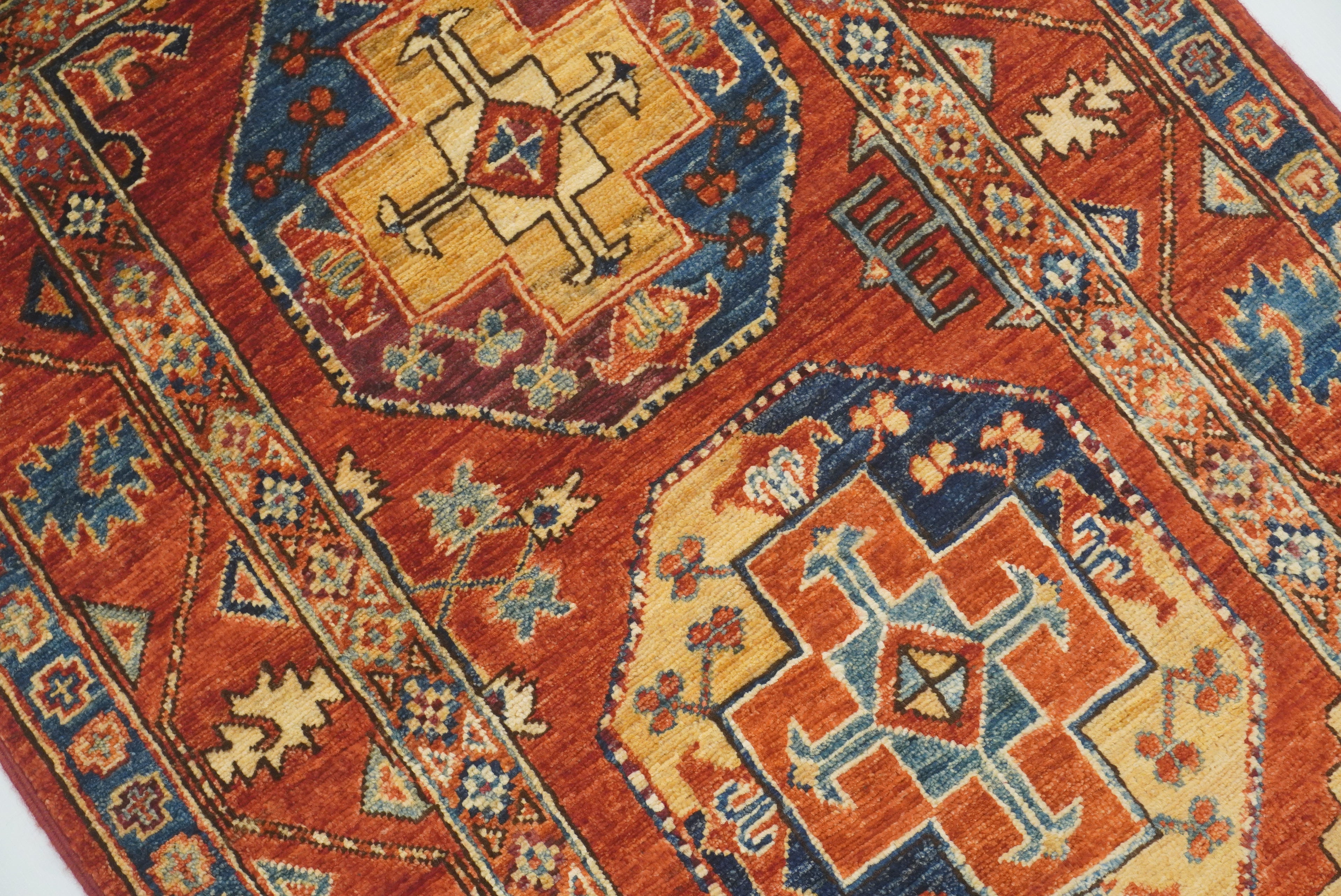 3x4 Red Ersari Hand Knotted Afghan Oriental Rug - Yildiz Rugs