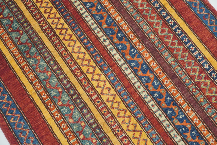 3x4 Red Turkish Style Hand knotted Wool Rug - Yildiz Rugs