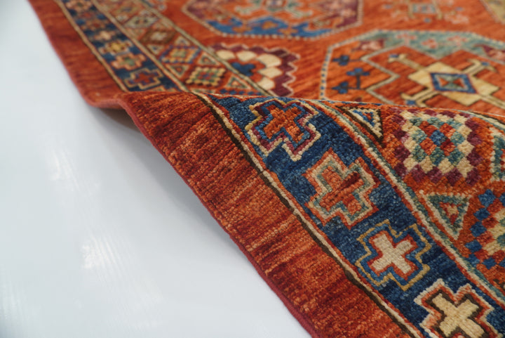 4x6 Red Ersari Afghan Hand-Knotted Rug - Yildiz Rugs