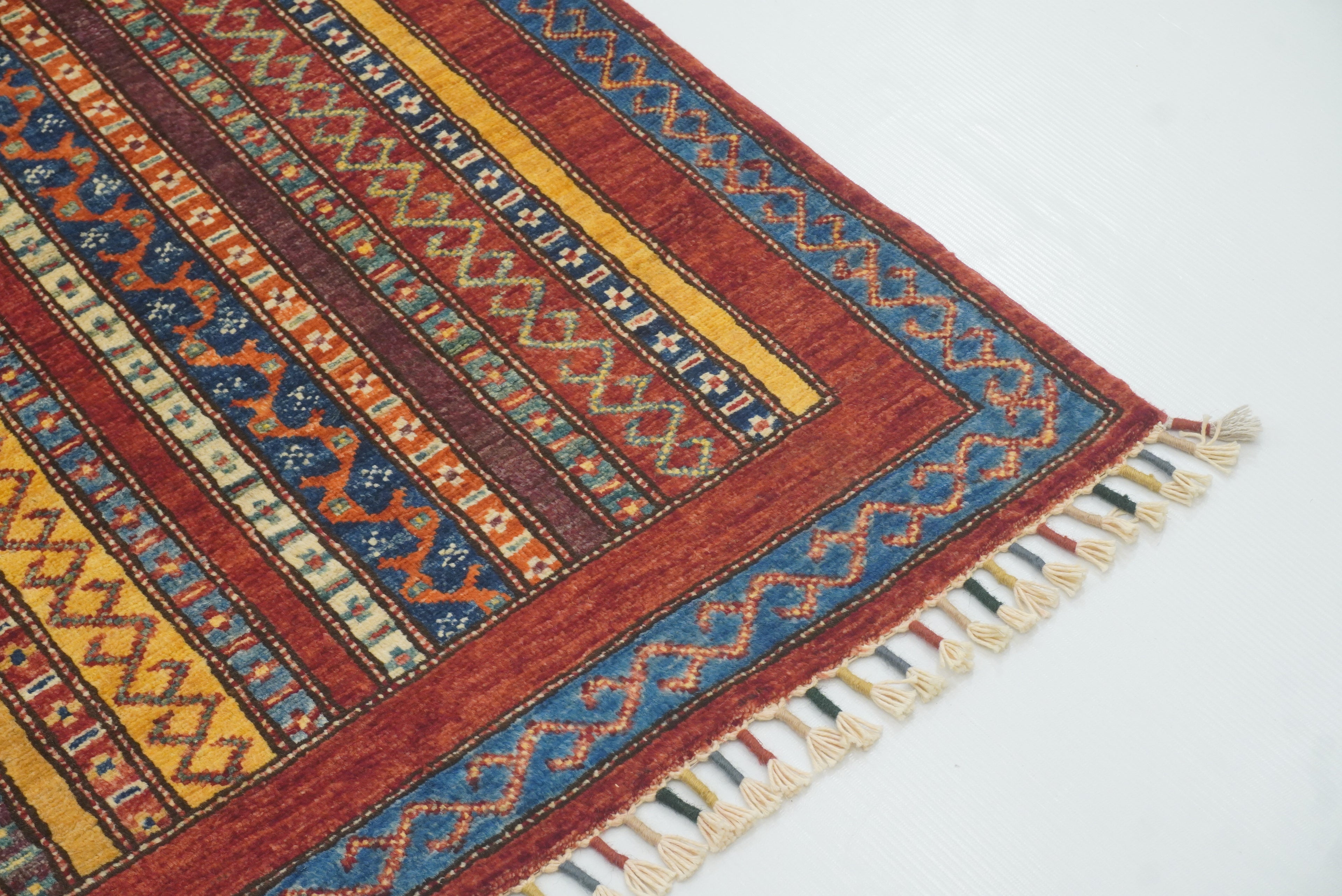 3x4 Red Turkish Style Hand knotted Wool Rug - Yildiz Rugs