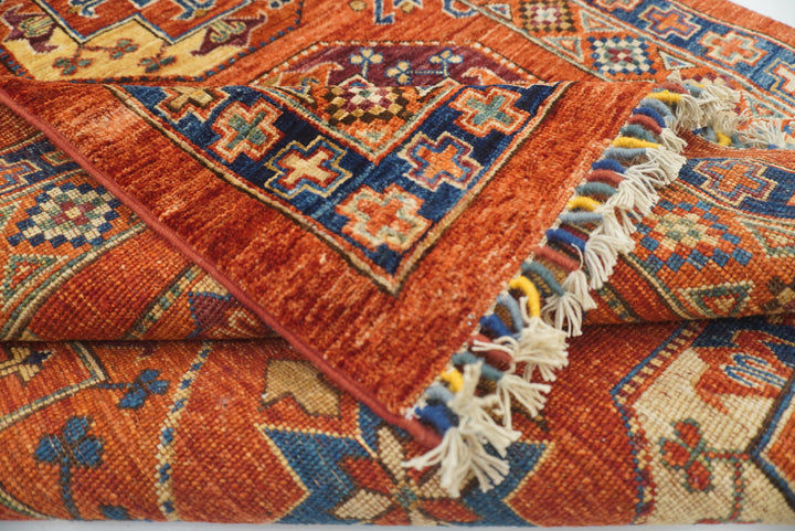 4x6 Red Ersari Afghan Hand-Knotted Rug - Yildiz Rugs
