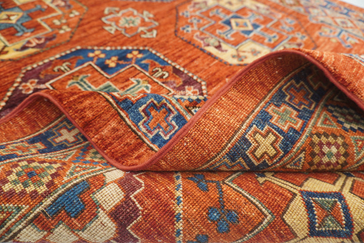4x6 Red Ersari Afghan Hand-Knotted Rug - Yildiz Rugs