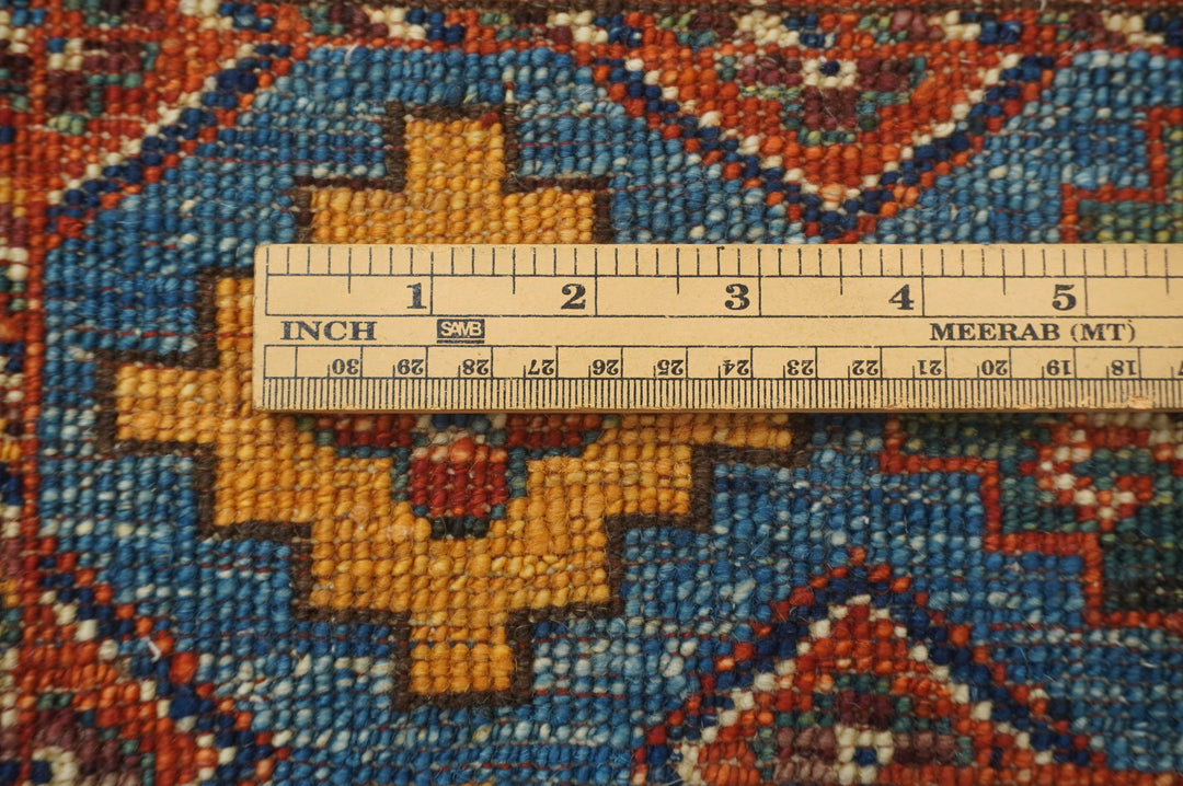 5x7 Blue Ersari Turkmen Afghan hand knotted Tribal Oriental Rug