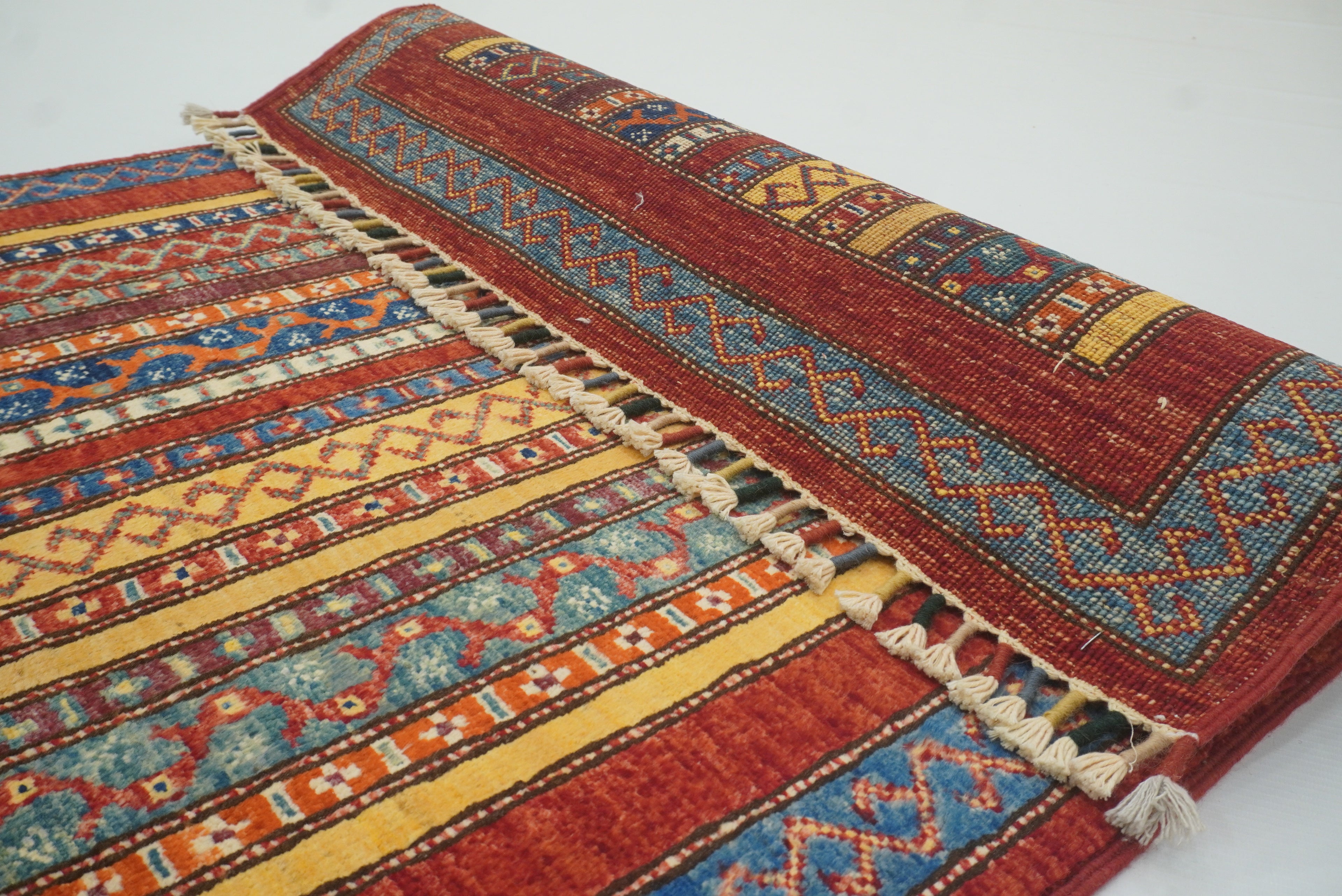 3x4 Red Turkish Style Hand knotted Wool Rug - Yildiz Rugs