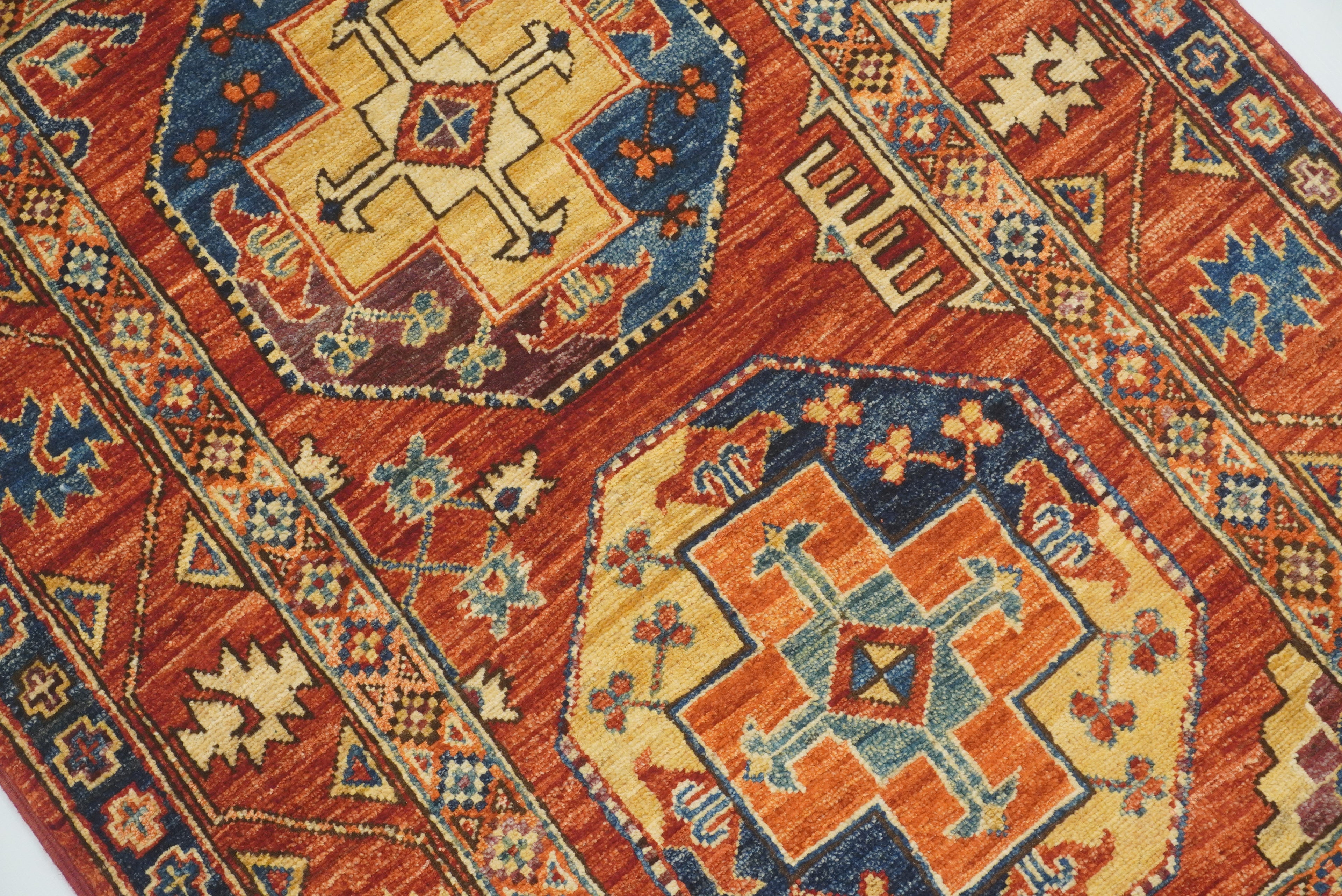 3x4 Red Ersari Hand Knotted Afghan Oriental Rug - Yildiz Rugs