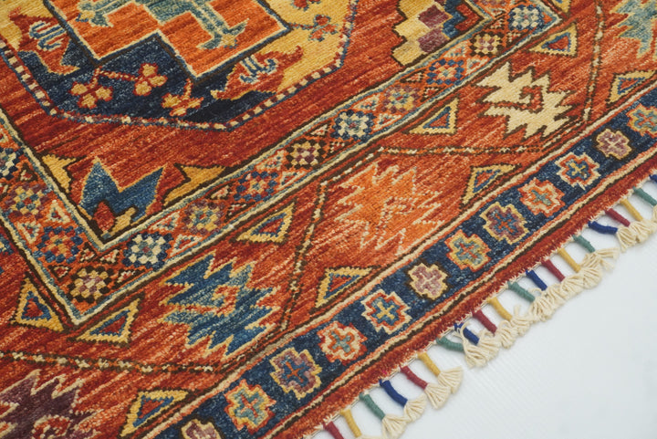 3x4 Red Ersari Hand Knotted Afghan Oriental Rug - Yildiz Rugs