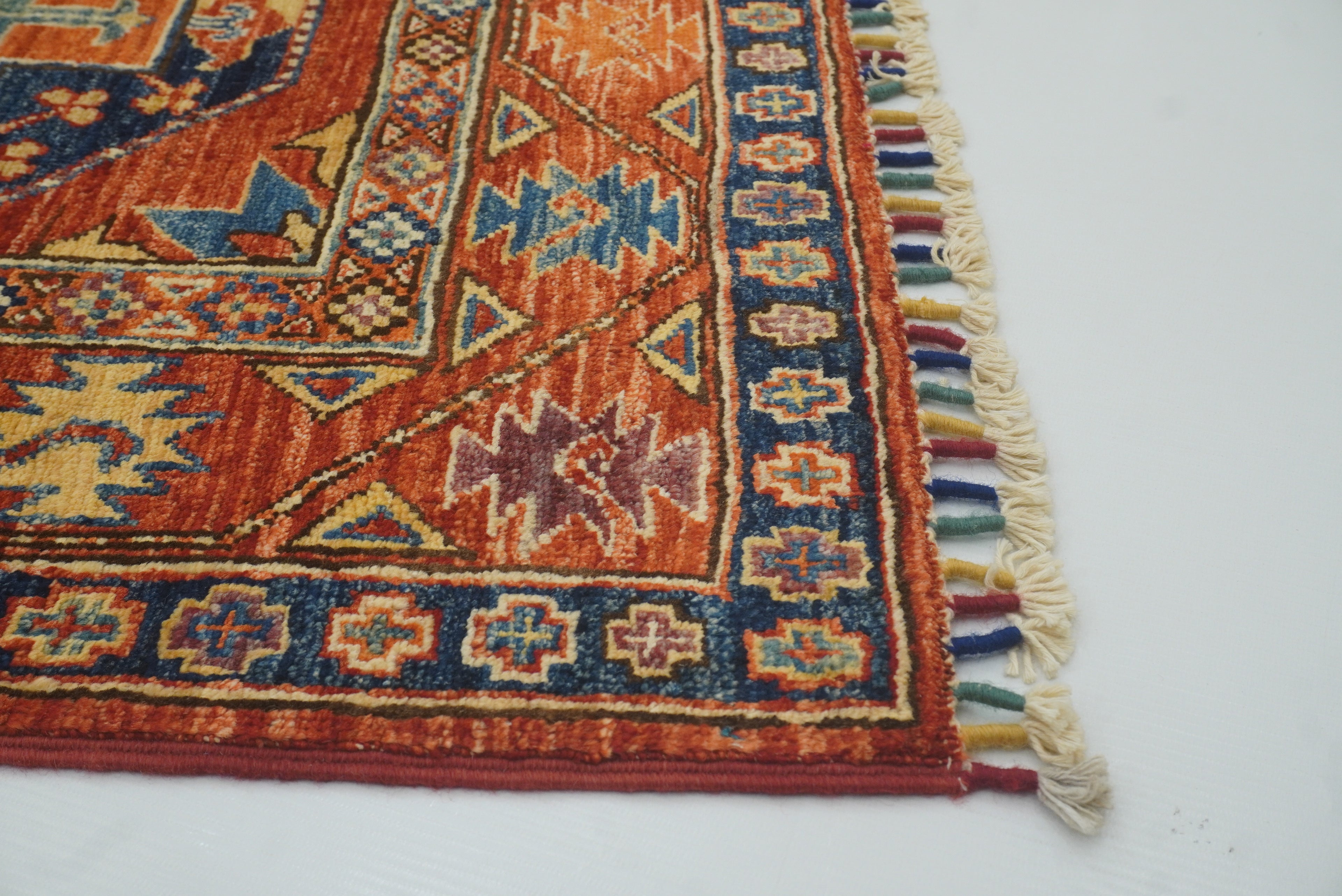 3x4 Red Ersari Hand Knotted Afghan Oriental Rug - Yildiz Rugs