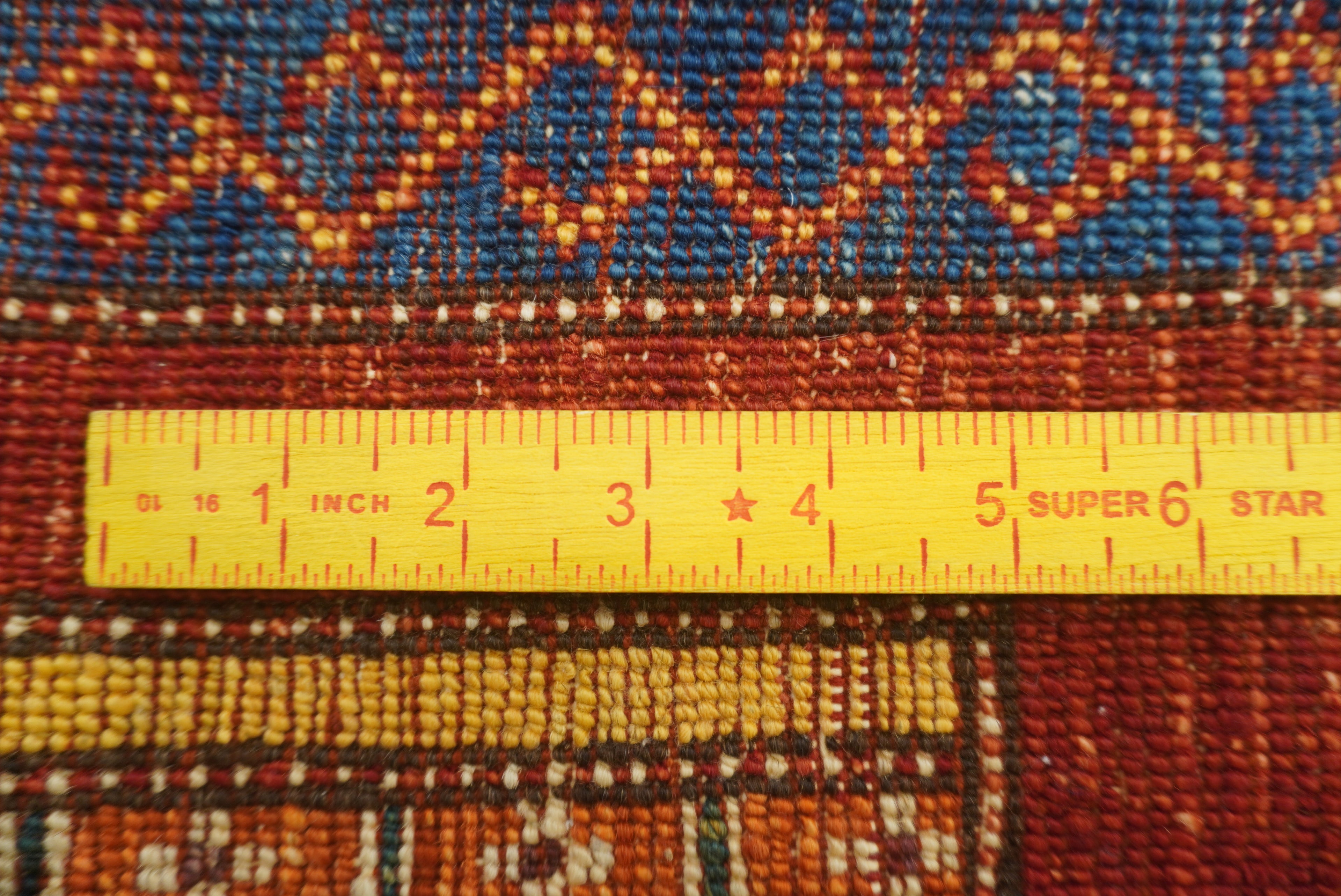 3x4 Red Turkish Striped Shawl Hand knotted Wool Rug - Yildiz Rugs