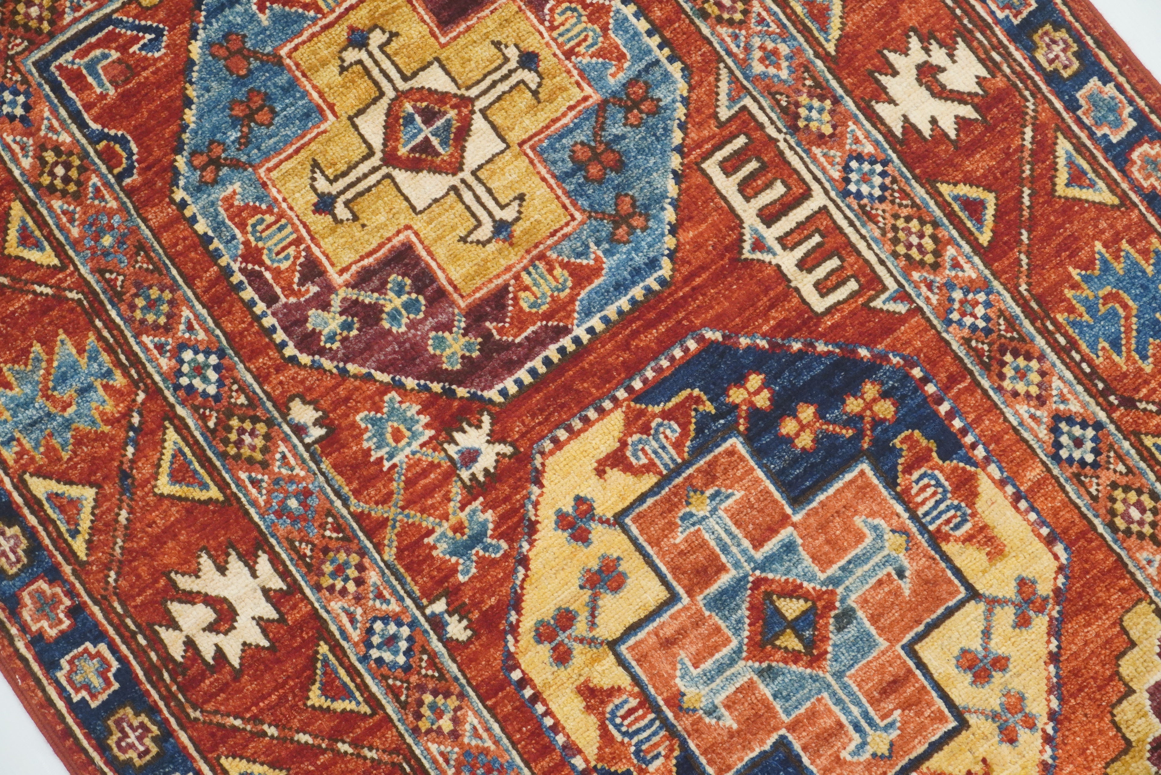 3x4 Red Ersari Hand Knotted Afghan Oriental Rug - Yildiz Rugs