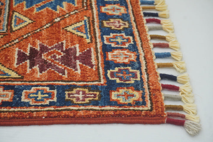 3x4 Red Ersari Hand Knotted Afghan Oriental Rug - Yildiz Rugs