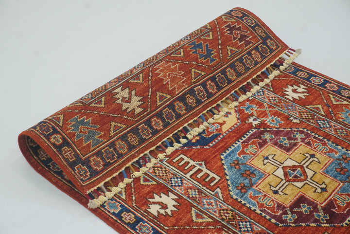3x4 Red Ersari Hand Knotted Afghan Oriental Rug - Yildiz Rugs