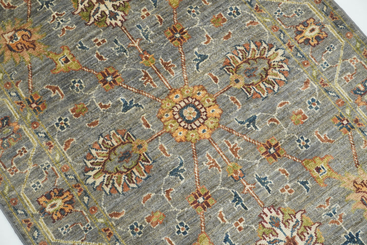 3x4 Gray Waziri Afghan Hand knotted Oriental Rug - Yildiz Rugs