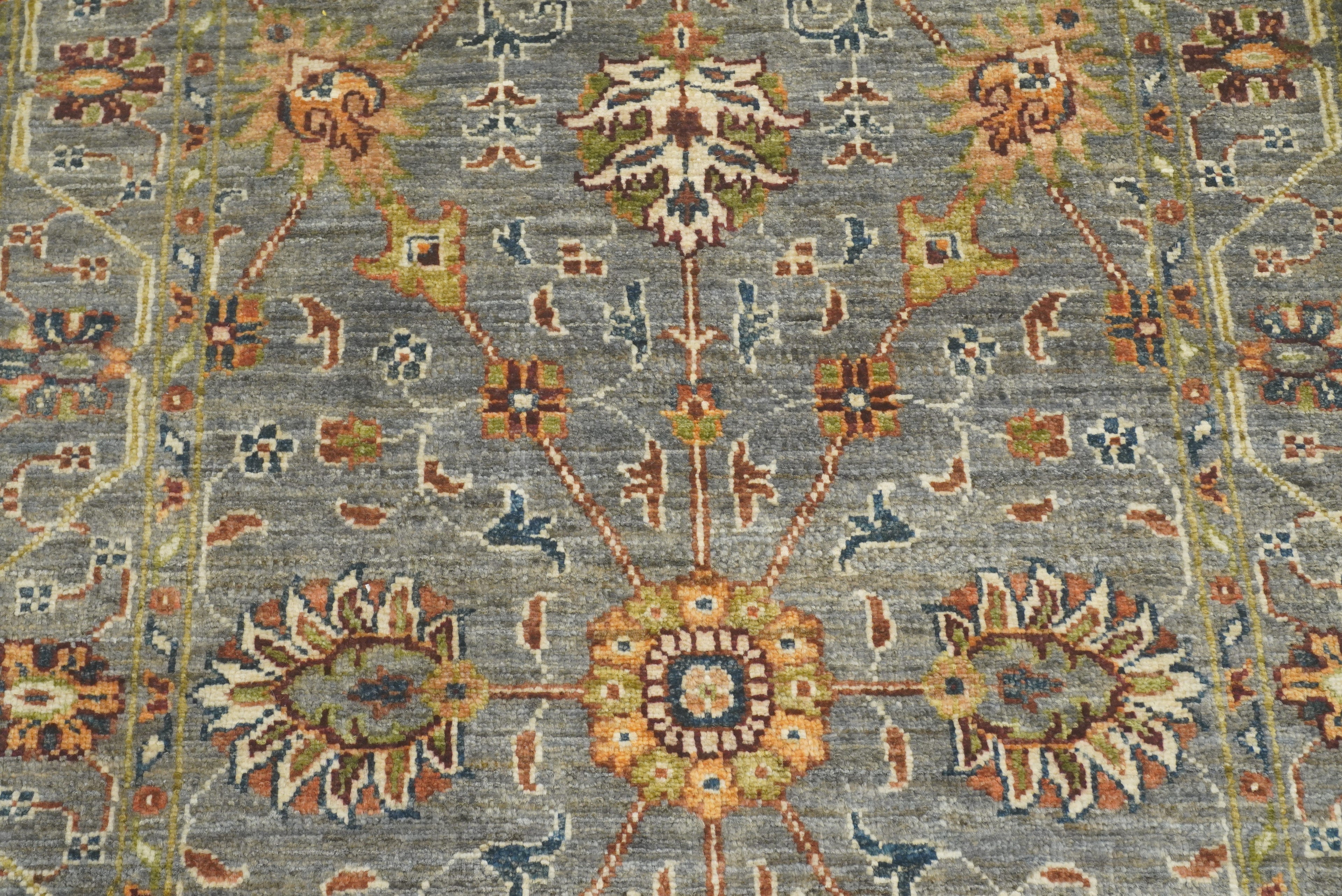 3x4 Gray Waziri Afghan Hand knotted Oriental Rug - Yildiz Rugs