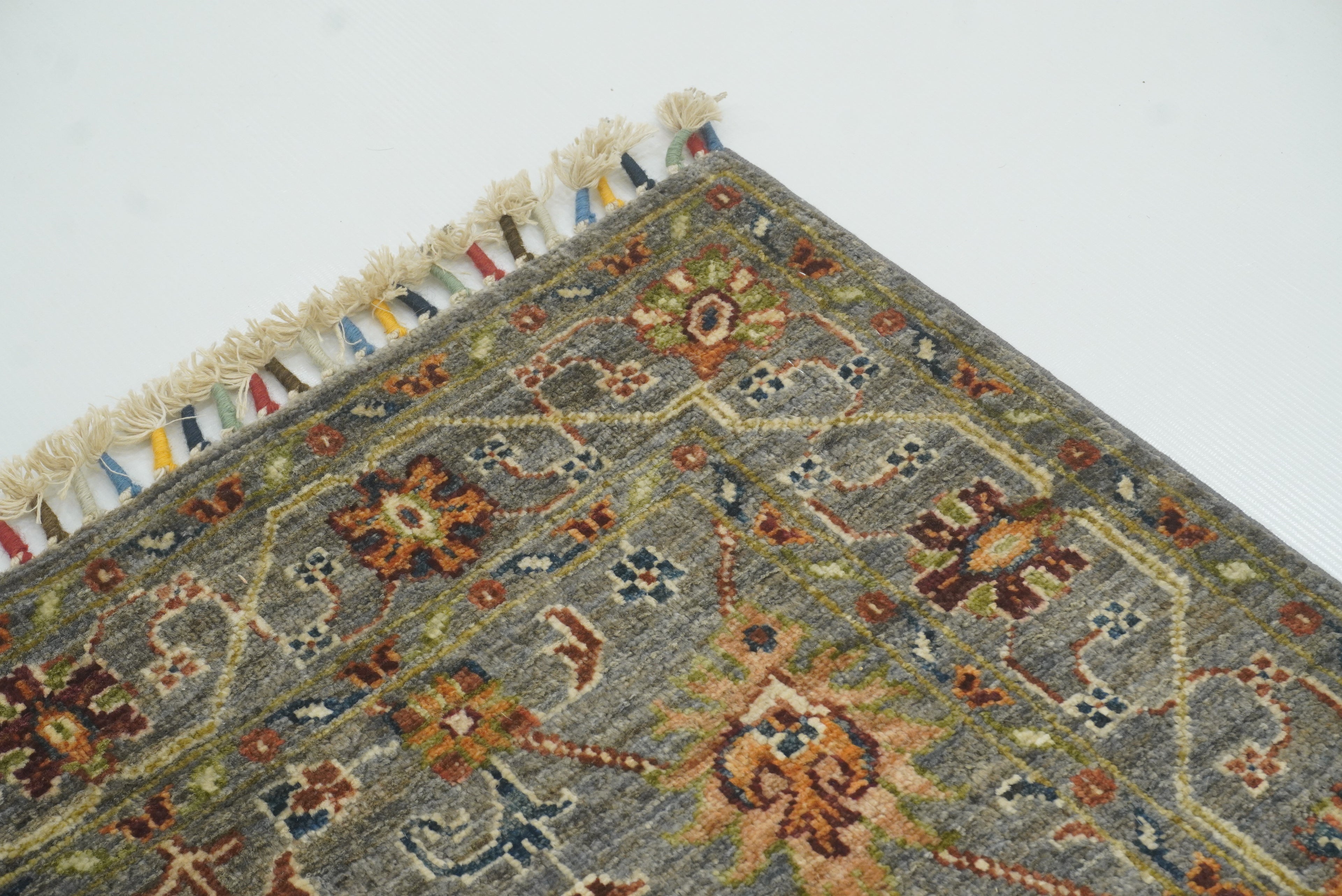 3x4 Gray Waziri Afghan Hand knotted Oriental Rug - Yildiz Rugs