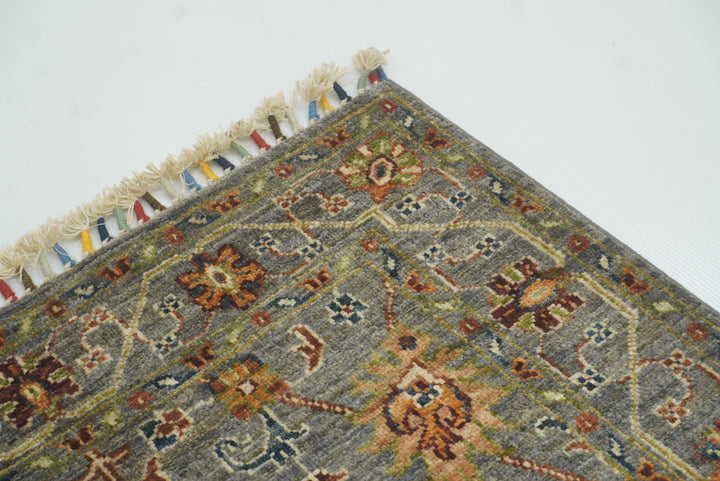 3x4 Gray Waziri Afghan Hand knotted Oriental Rug - Yildiz Rugs