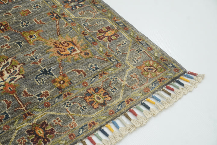 3x4 Gray Waziri Afghan Hand knotted Oriental Rug - Yildiz Rugs