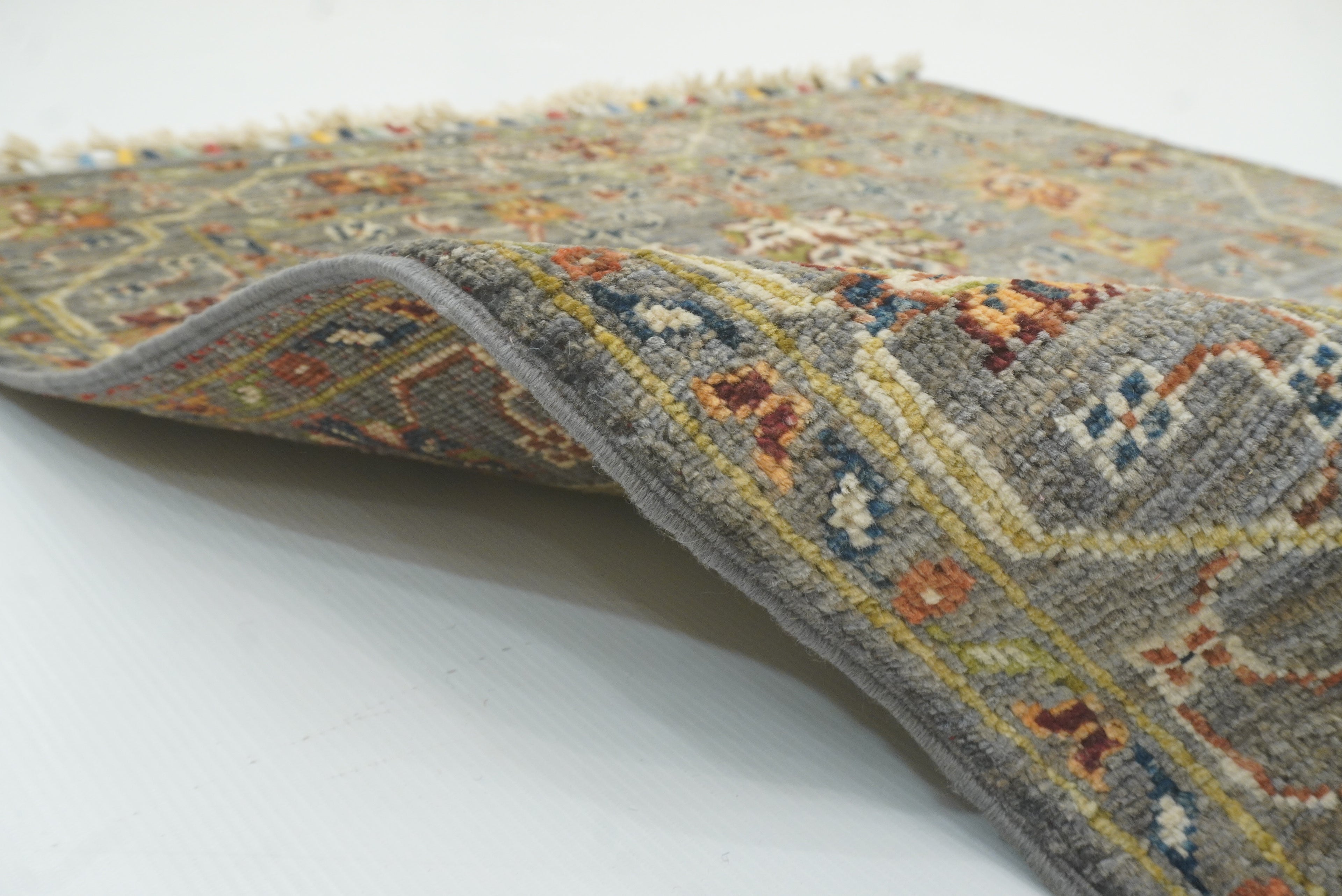 3x4 Gray Waziri Afghan Hand knotted Oriental Rug - Yildiz Rugs