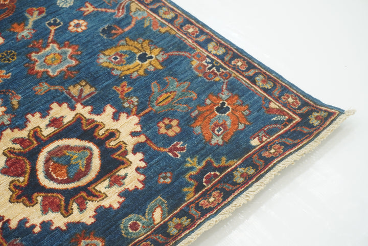 10 Ft Blue Bidjar Afghan Hand-Knotted Wool Oriental Runner Rug - Yildiz Rugs