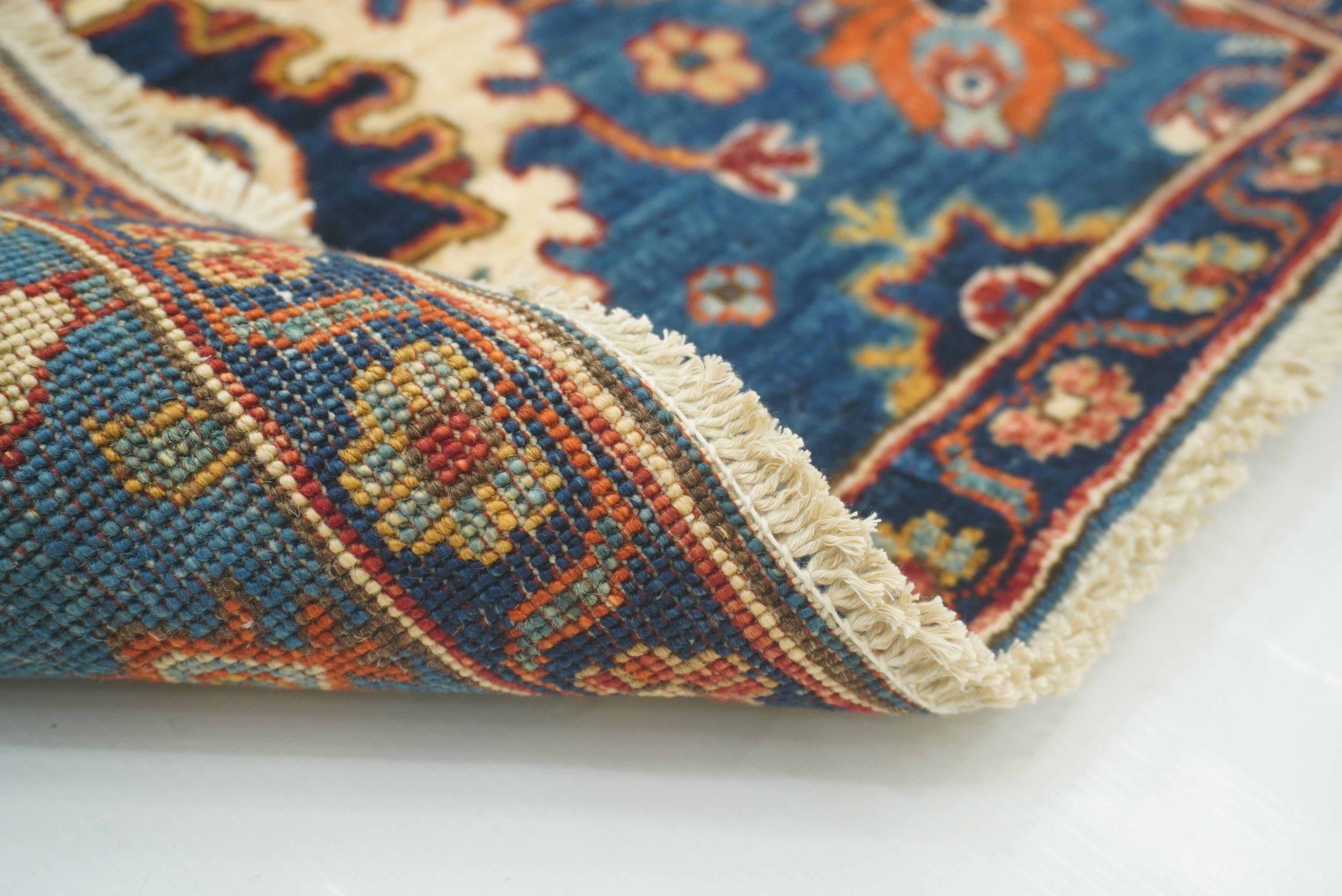 10 Ft Blue Bidjar Afghan Hand-Knotted Wool Oriental Runner Rug - Yildiz Rugs