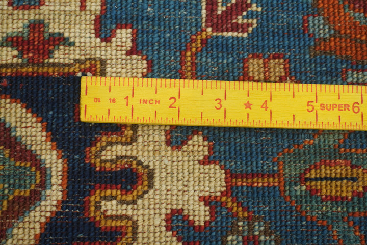 10 Ft Blue Bidjar Afghan Hand-Knotted Wool Oriental Runner Rug - Yildiz Rugs