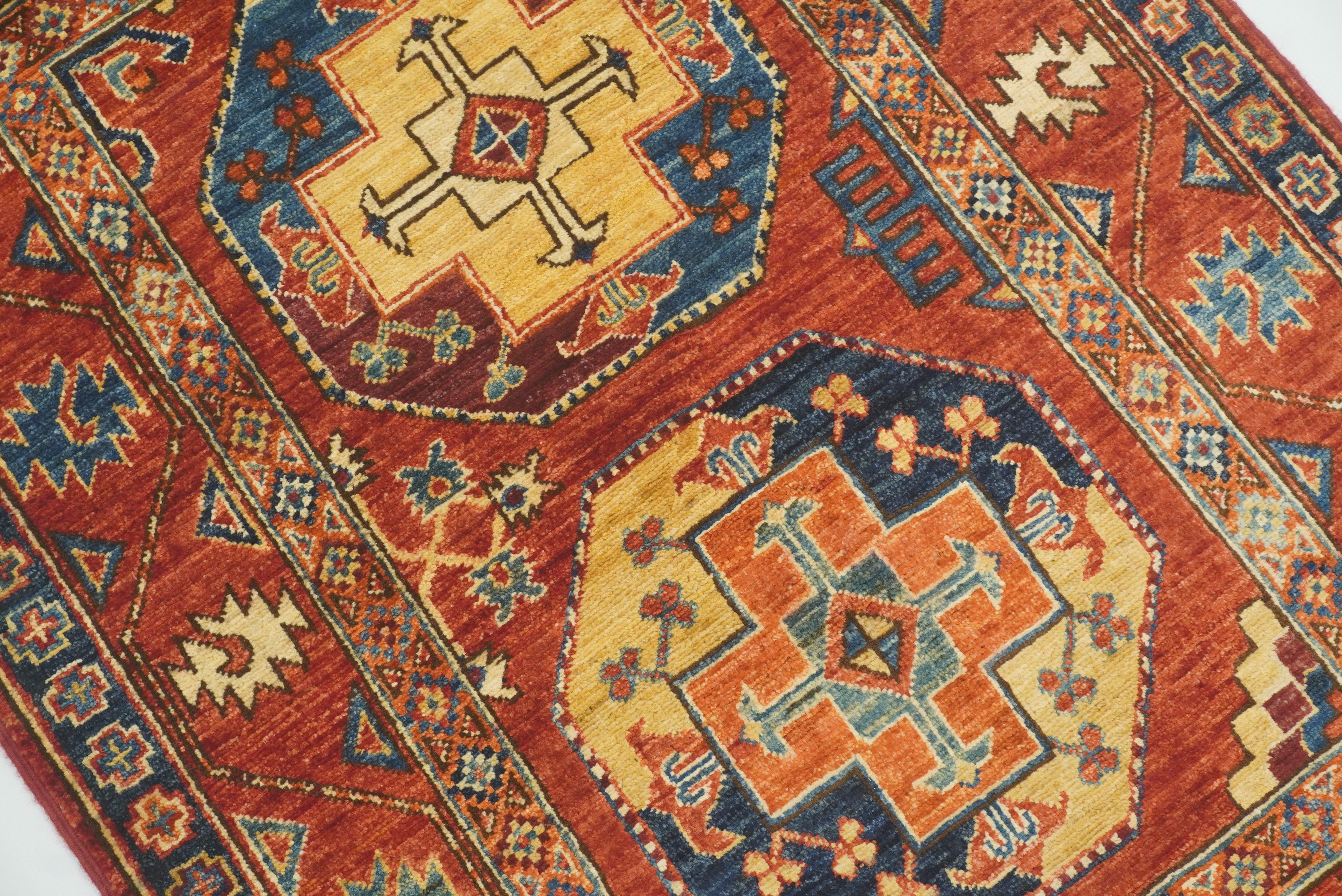 3x4 Red Ersari Hand Knotted Afghan Oriental Rug - Yildiz Rugs