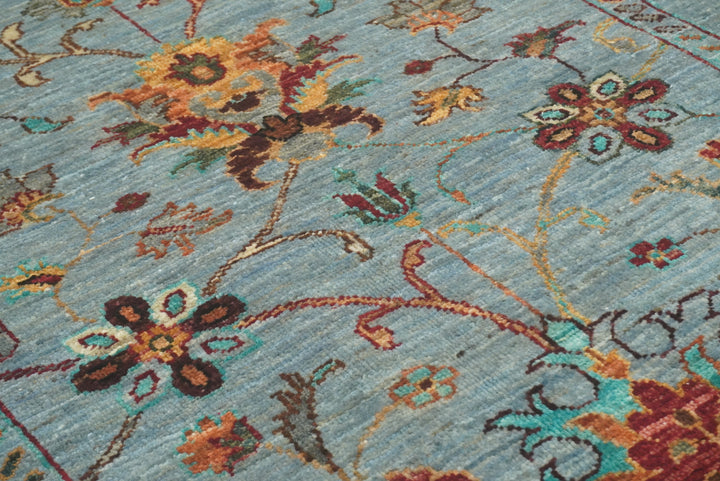 3x4 Blueish Gray Waziri Afghan Hand knotted Oriental Rug - Yildiz Rugs