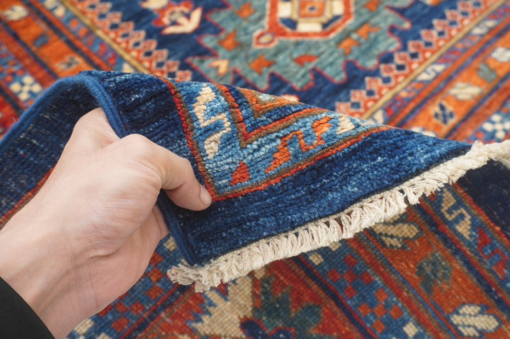 10x14 Navy Blue Afghan Baluch Hand knotted Oriental Rug - Yildiz Rugs