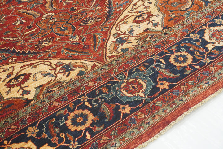 10x14 Red Serapi Afghan Hand Knotted Wool Oriental Rug - Yildiz Rugs