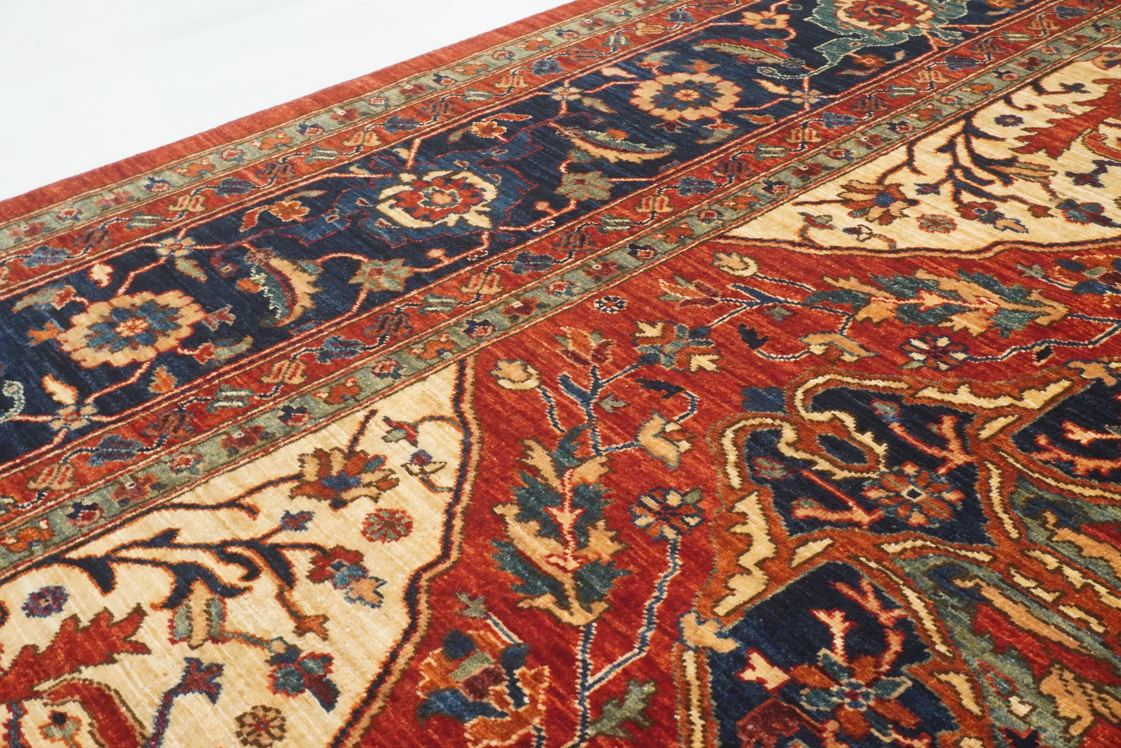 10x14 Red Serapi Afghan Hand Knotted Wool Oriental Rug - Yildiz Rugs