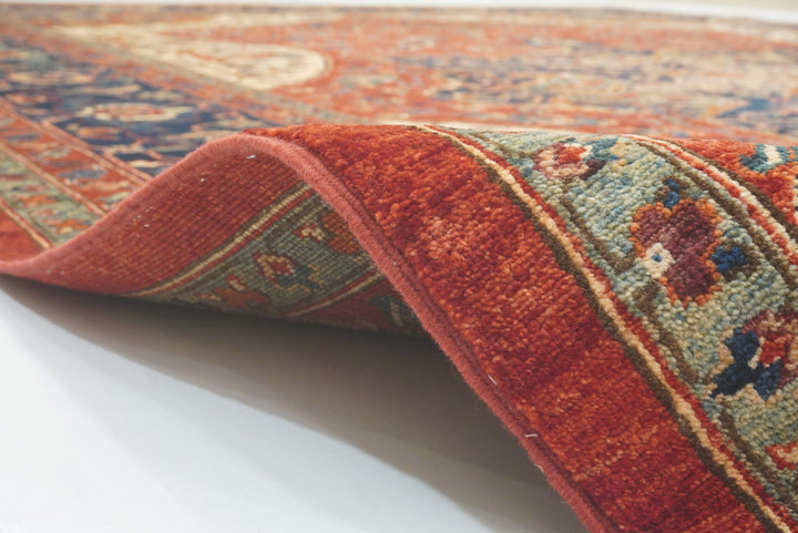 10x14 Red Serapi Afghan Hand Knotted Wool Oriental Rug - Yildiz Rugs