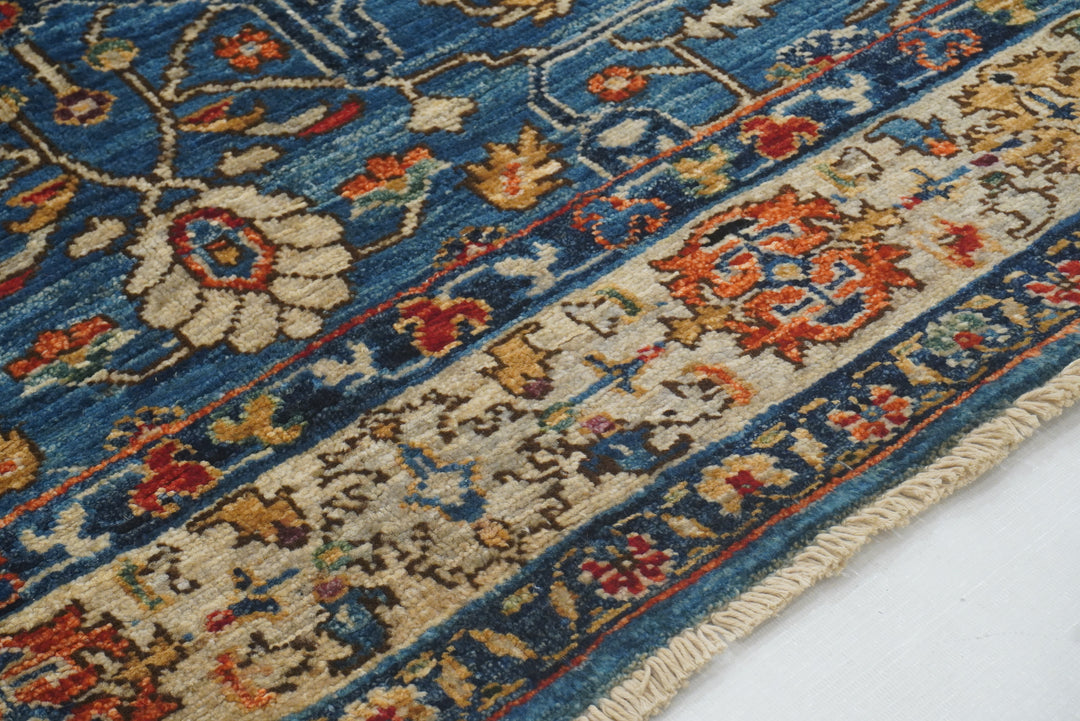 4x6 Blue Afghan Bidjar hand knotted Oriental Rug