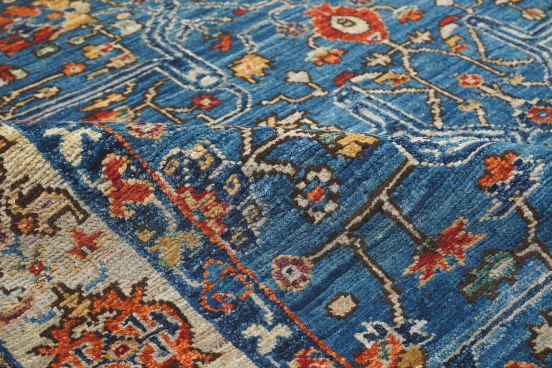 4x6 Blue Afghan Bidjar hand knotted Oriental Rug