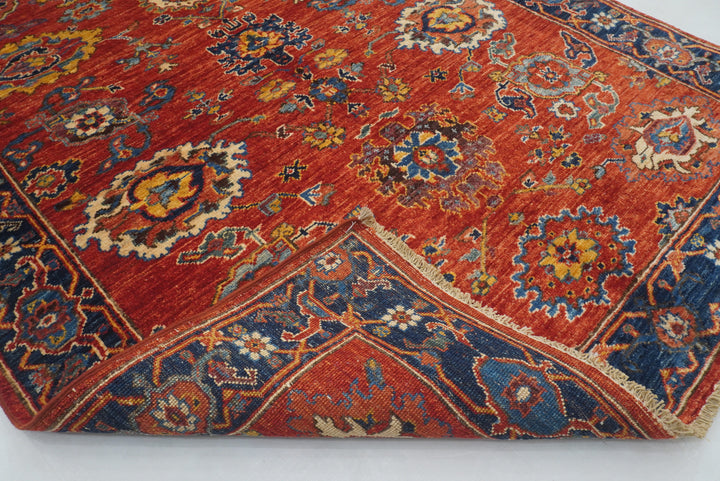 4x6 Red Bidjar Afghan hand knotted Oriental Rug