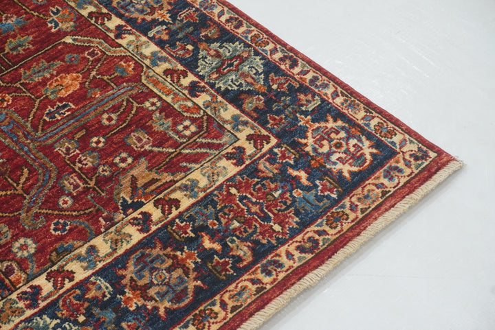 4x6 Red Bidjar Afghan hand knotted Oriental Rug