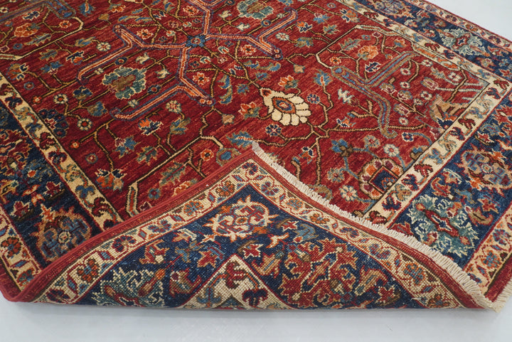 4x6 Red Bidjar Afghan hand knotted Oriental Rug