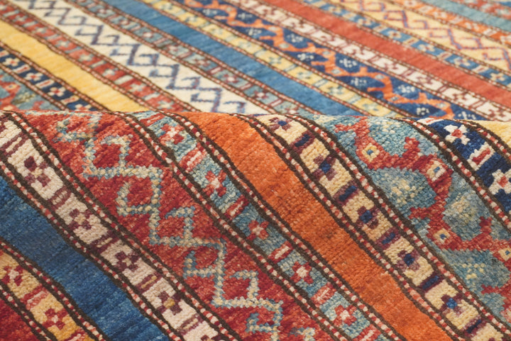 4'x6'6" Red Shawl Hand Knotted Tribal Wool Rug - Yildiz Rugs