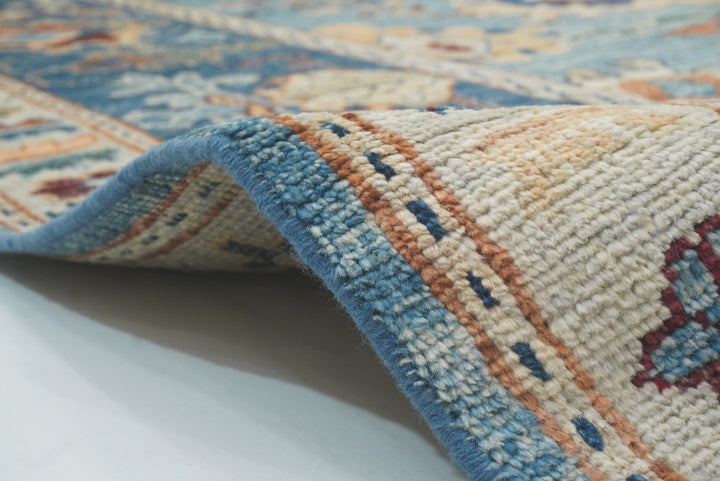 9x12 Blue Oushak Hand knotted Oriental Rug - Yildiz Rugs