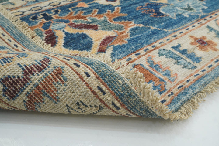 9x12 Blue Oushak Hand knotted Oriental Rug - Yildiz Rugs