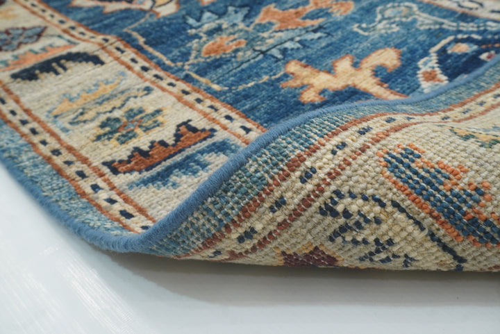 9x12 Blue Oushak Hand knotted Oriental Rug - Yildiz Rugs