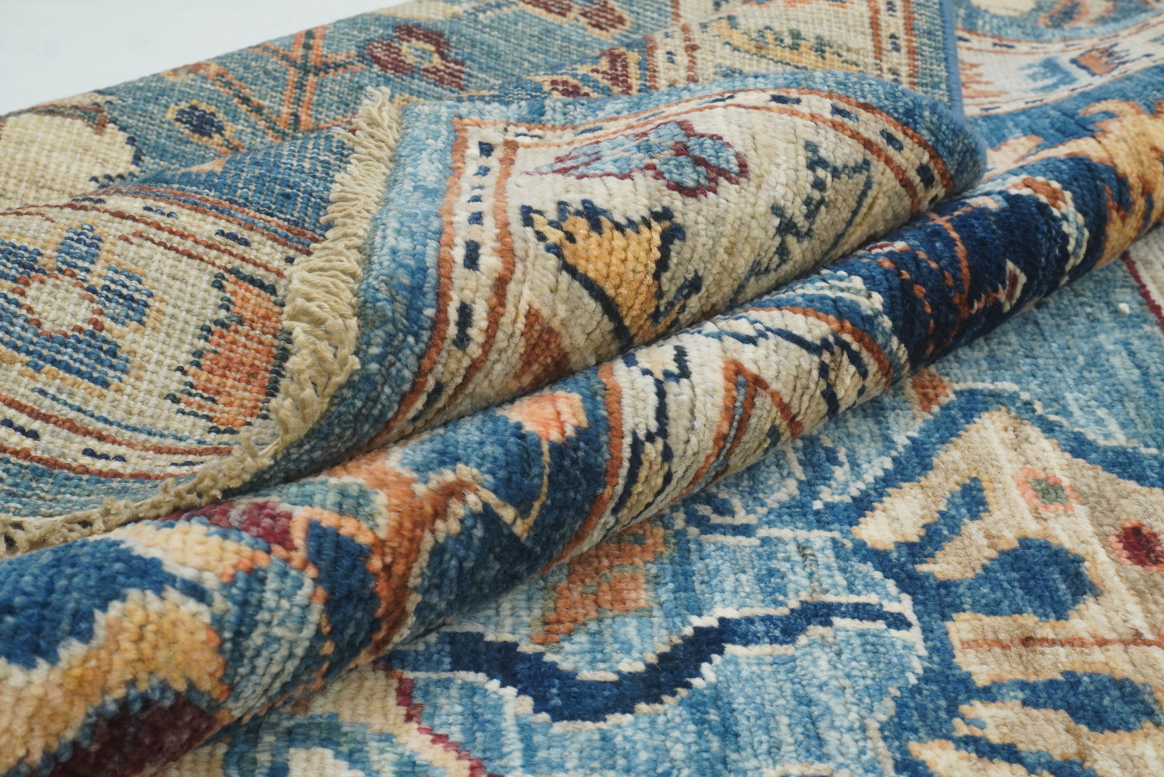 9x12 Blue Oushak Hand knotted Oriental Rug - Yildiz Rugs