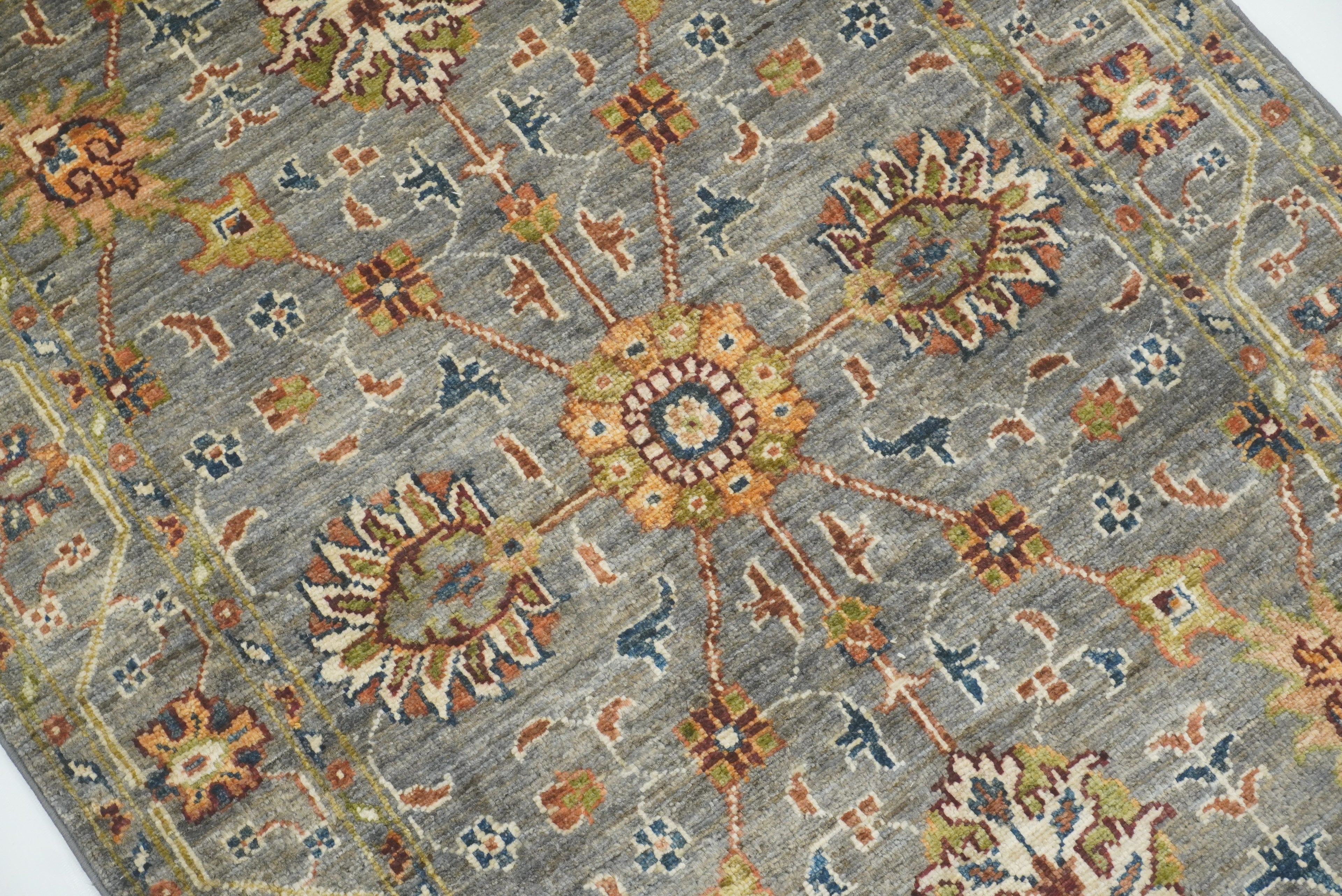 3x4 Gray Waziri Afghan Hand knotted Oriental Rug - Yildiz Rugs