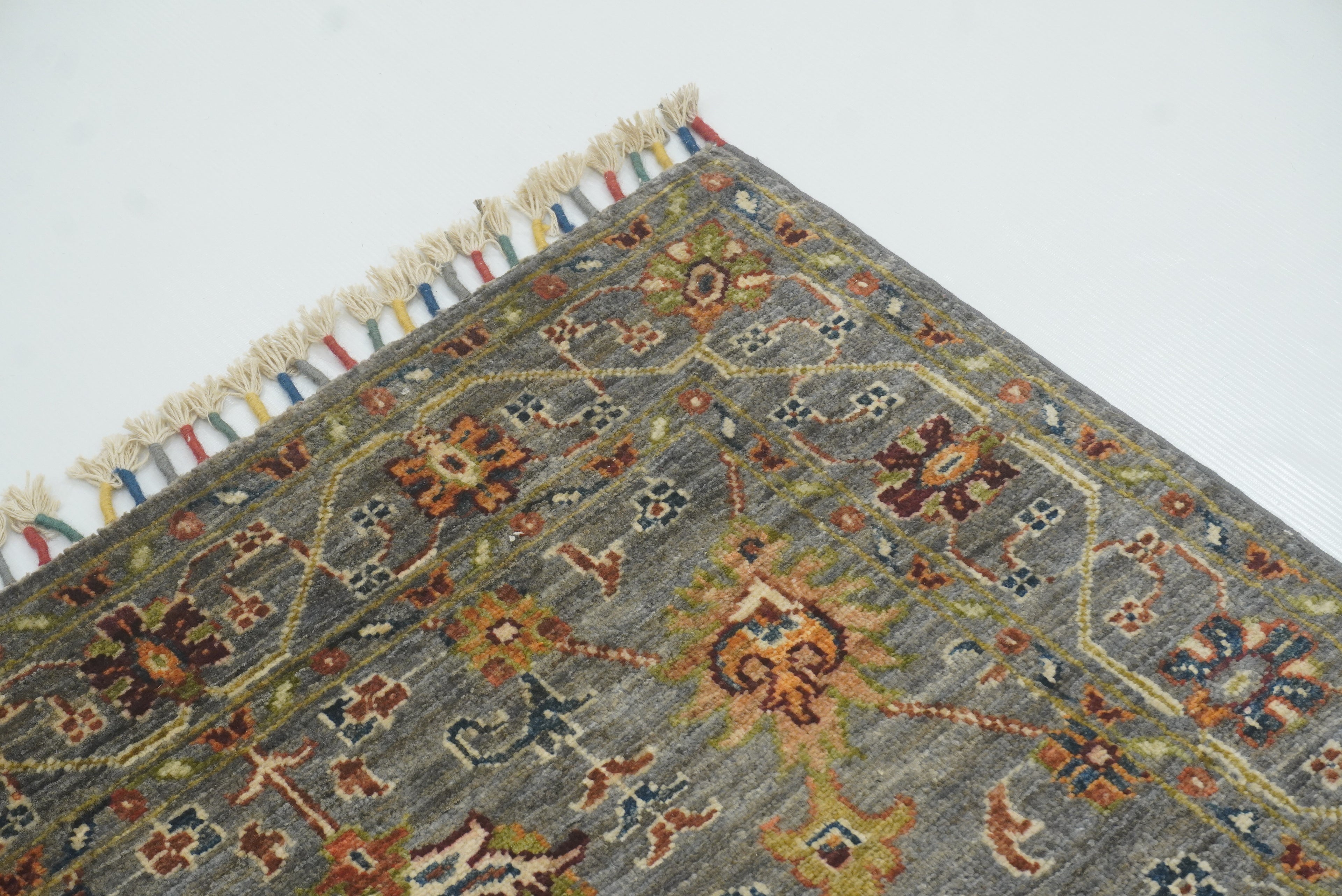3x4 Gray Waziri Afghan Hand knotted Oriental Rug - Yildiz Rugs