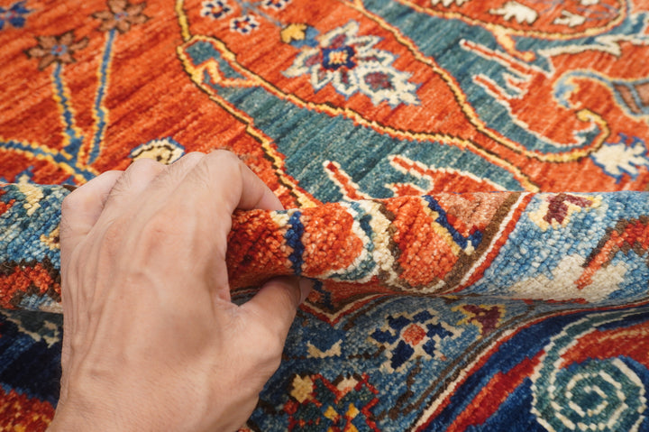 9x12 Red Bidjar Afghan Hand knotted Wool Oriental Rug
