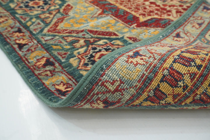 3x4 ft Green Mamluk Hand knotted Rug - Yildiz Rugs