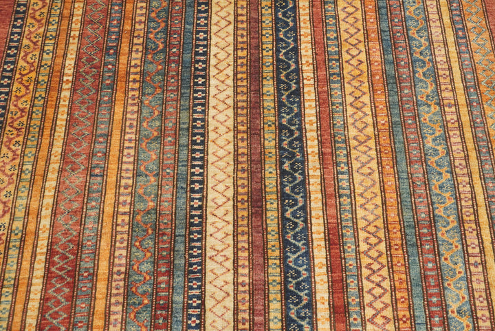 5x7 Red Shawl Hand Knotted Tribal Wool Rug - Yildiz Rugs